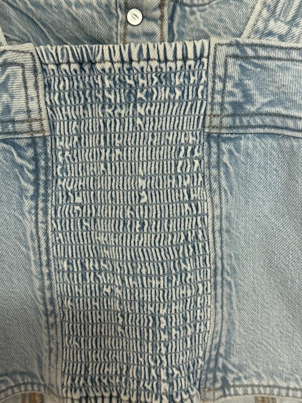 Levi’s Light Wash Denim Corset Tank Top Button Front Slim Fit Size Small - Picture 6 of 10
